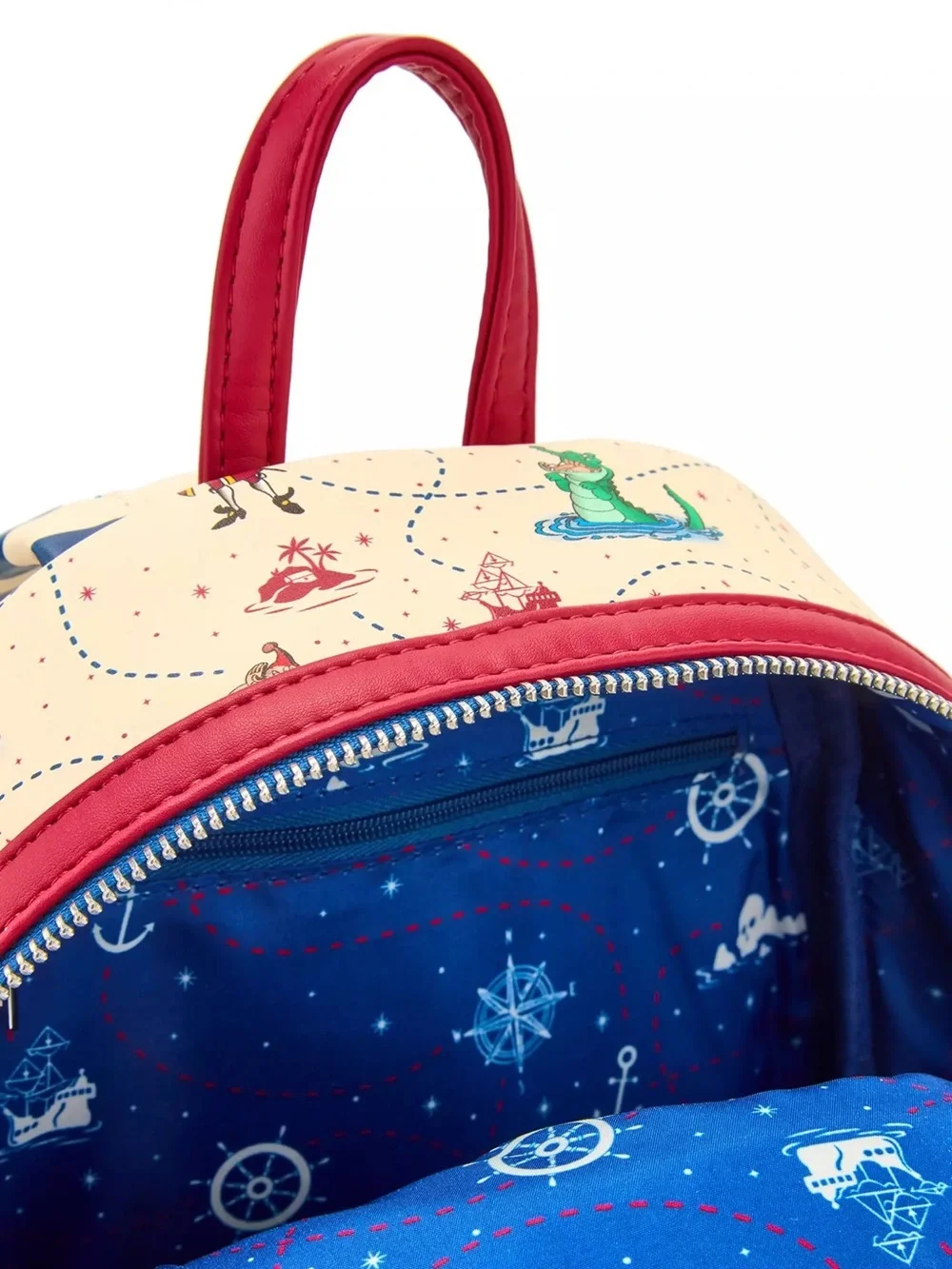 NWT Loungefly Disney Peter Pan Captain Hook Ship Wheel Rotating Mini Backpack - Picture 4 of 12
